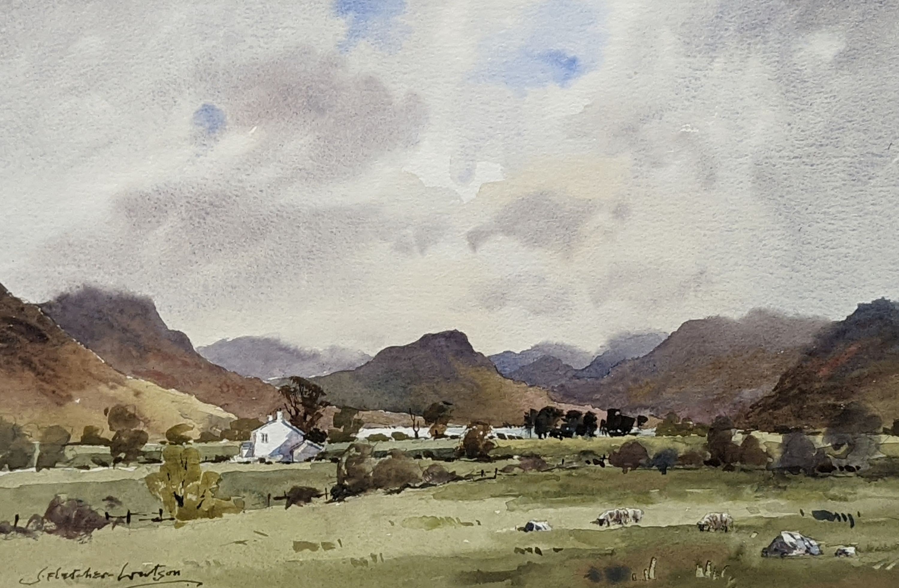 James Fletcher-Watson (1913-2004), watercolour, 'Lakeland landscape', signed, 31 x 47cm